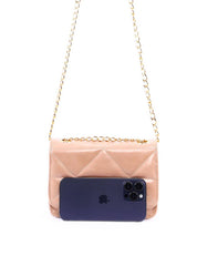 Bolsa Satchel Metalassê com Alça Transversal - Nude BSI-6286 - NU