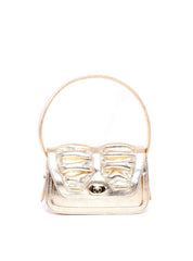 Bolsa Satchel Drapeado com Alça Dupla Removível - Ouro BSI-5933 - AU