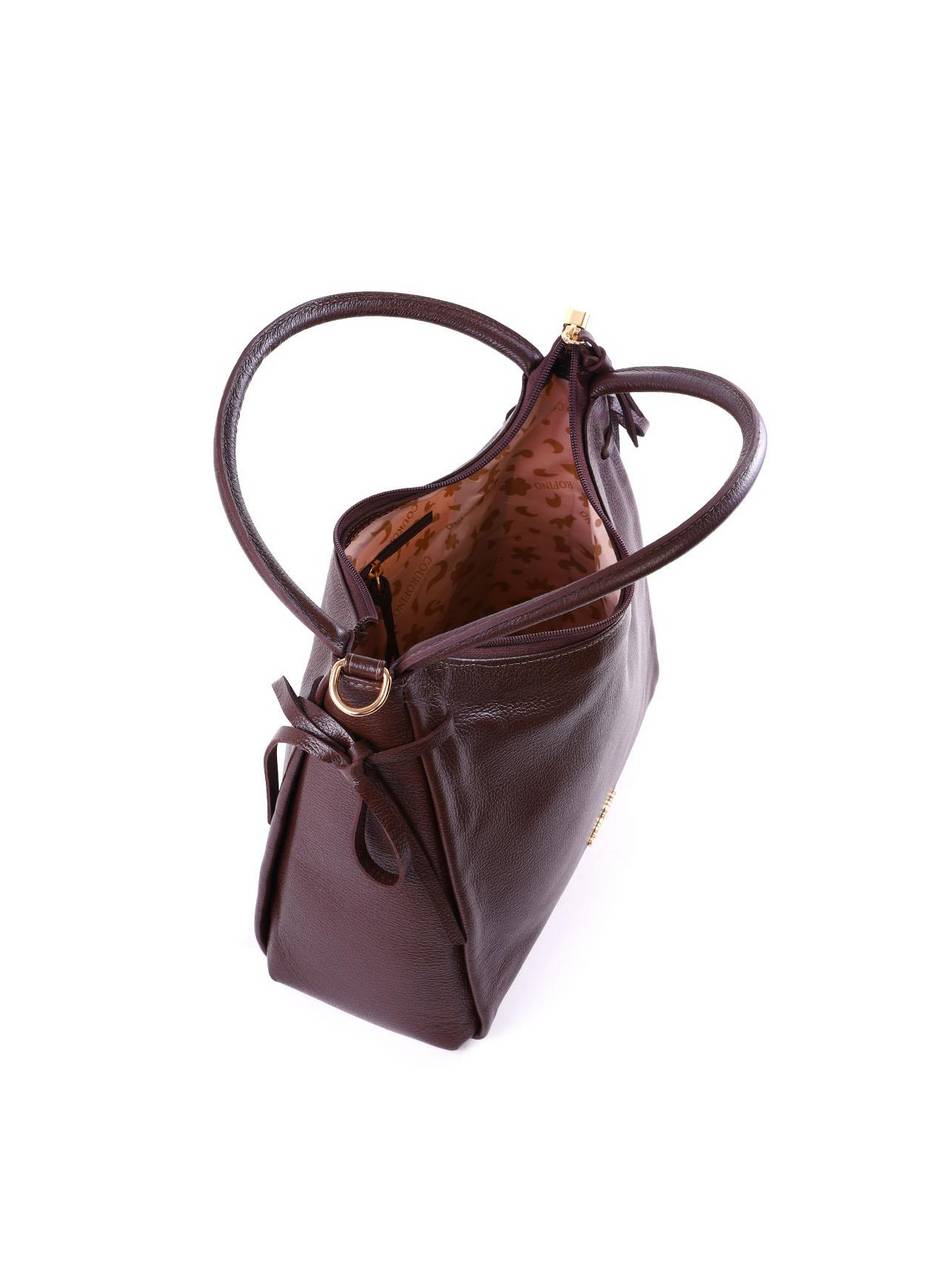 Bolsa Tote Grande Enfeite Laços Laterais Alça Dupla - Cacau BSI-6375 - CA