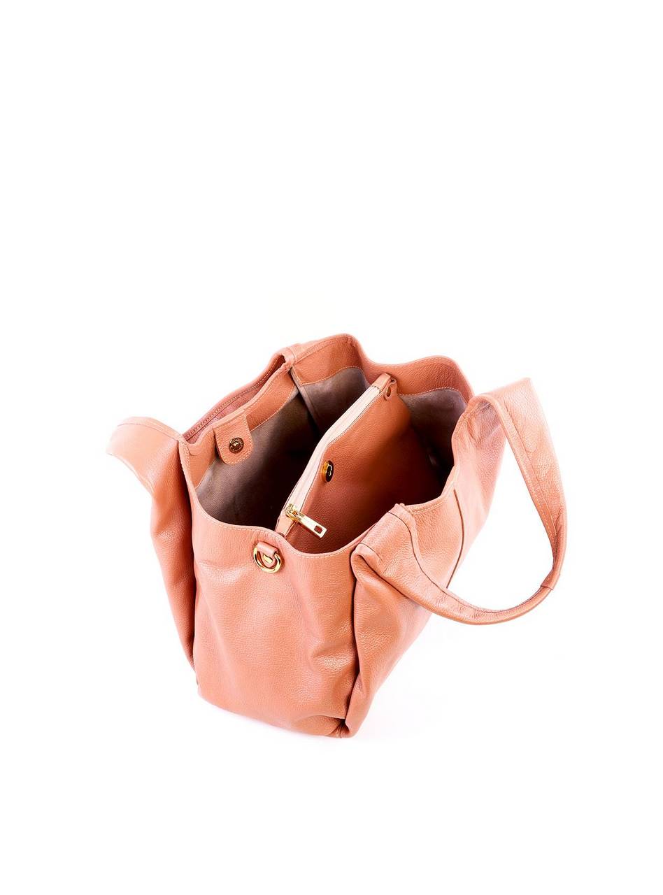 Bolsa Hobo com Três Divisórias - Nude BSI-6245 - NU