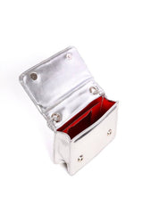 Bolsa Satchel Metalassê com Alça Transversal - Prata BSI-6286 - PT