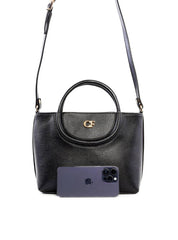 Bolsa Tote Transversal com Alça Redonda - Preta BSI-6450 - PR