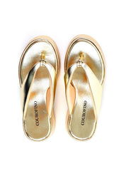 Tamanco de Dedo Plataforma - Ouro SDI-11957 - AU