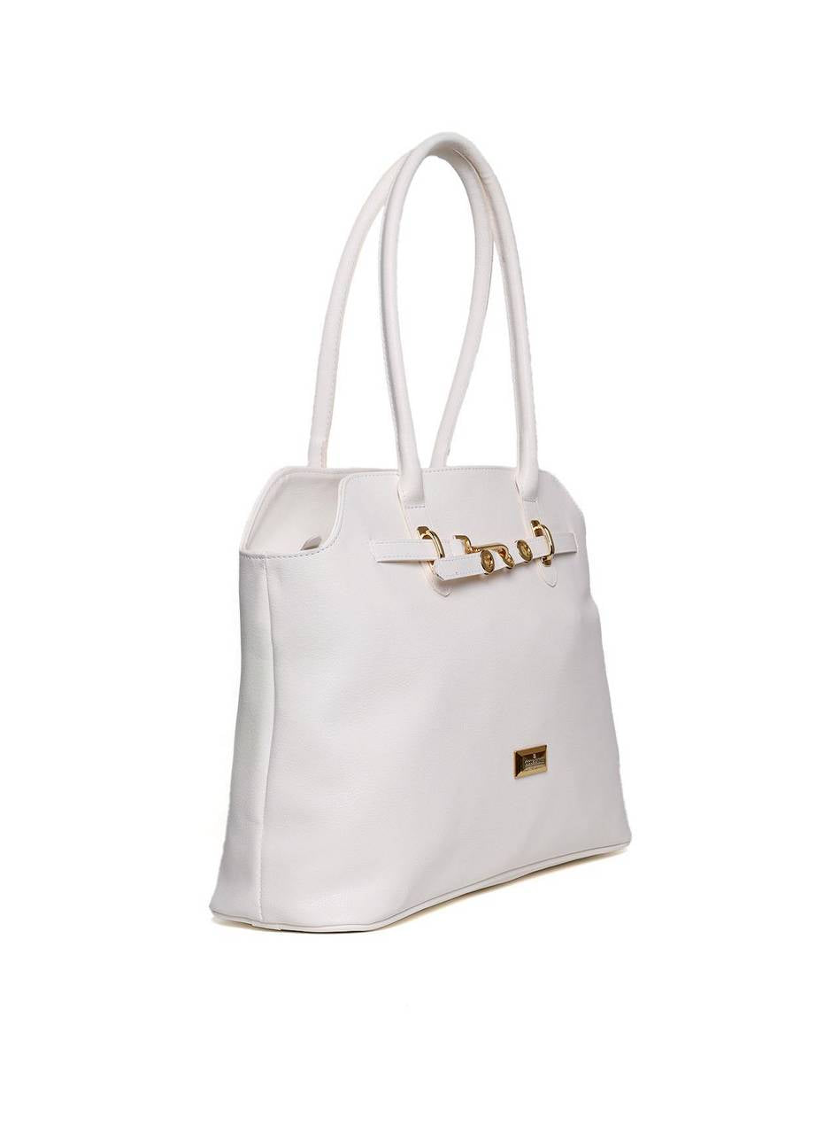 Bolsa com Detalhe de Cinto e Ilhós Frontal - Branca BSI-6187 - BR