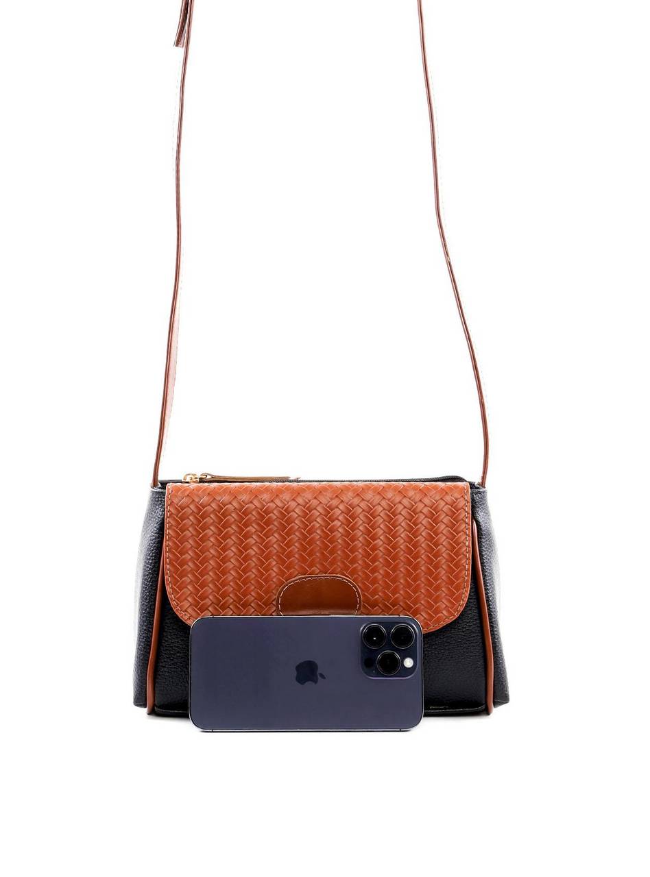 Bolsa Bag Transversal Média com Fivela - Preta BSI-6418 - PR