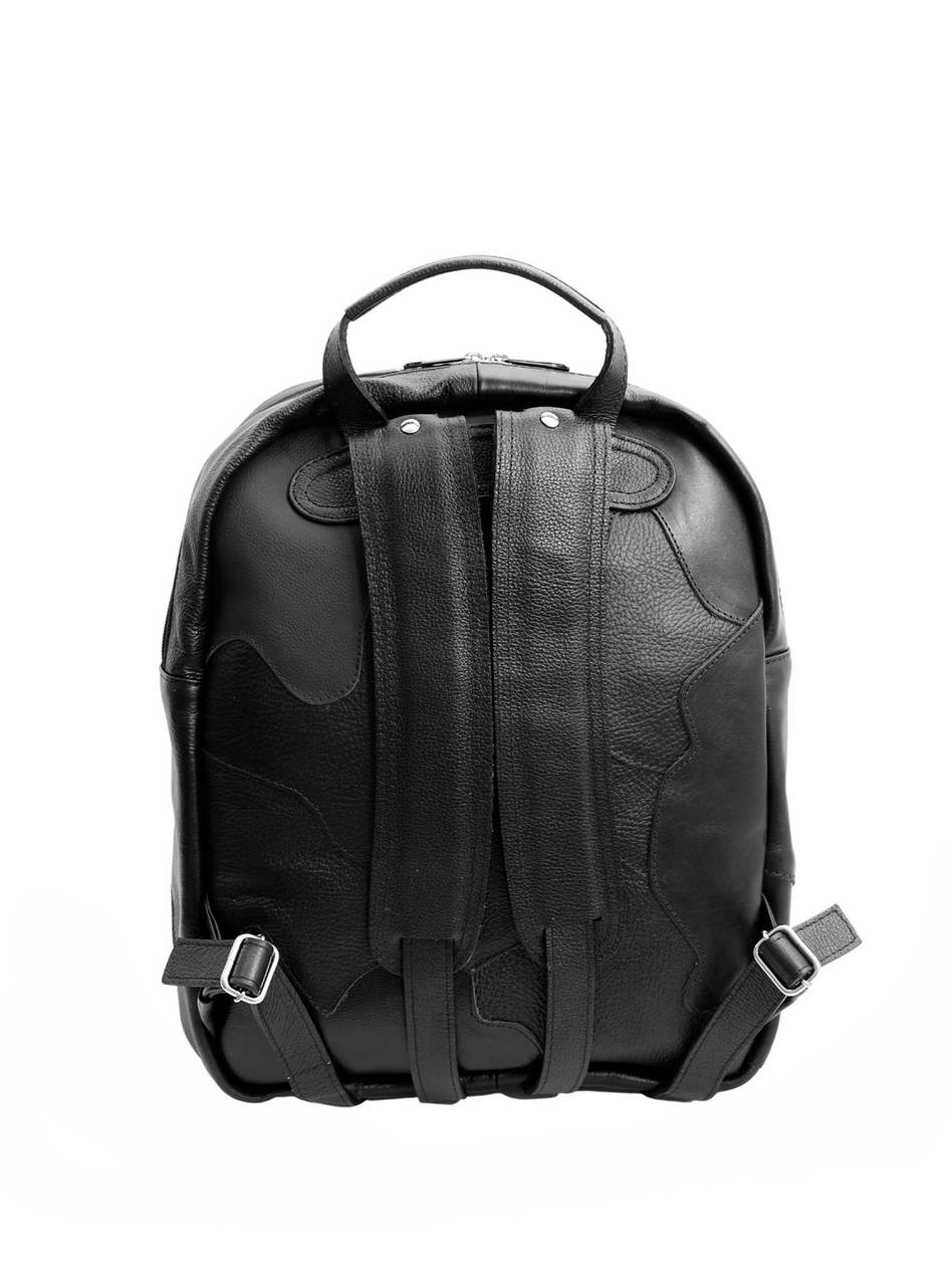 Mochila Casual Grande Unissex Couro Preta MEI-418 - PR