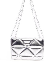 Bolsa Satchel Metalassê com Alça Transversal - Prata BSI-6286 - PT