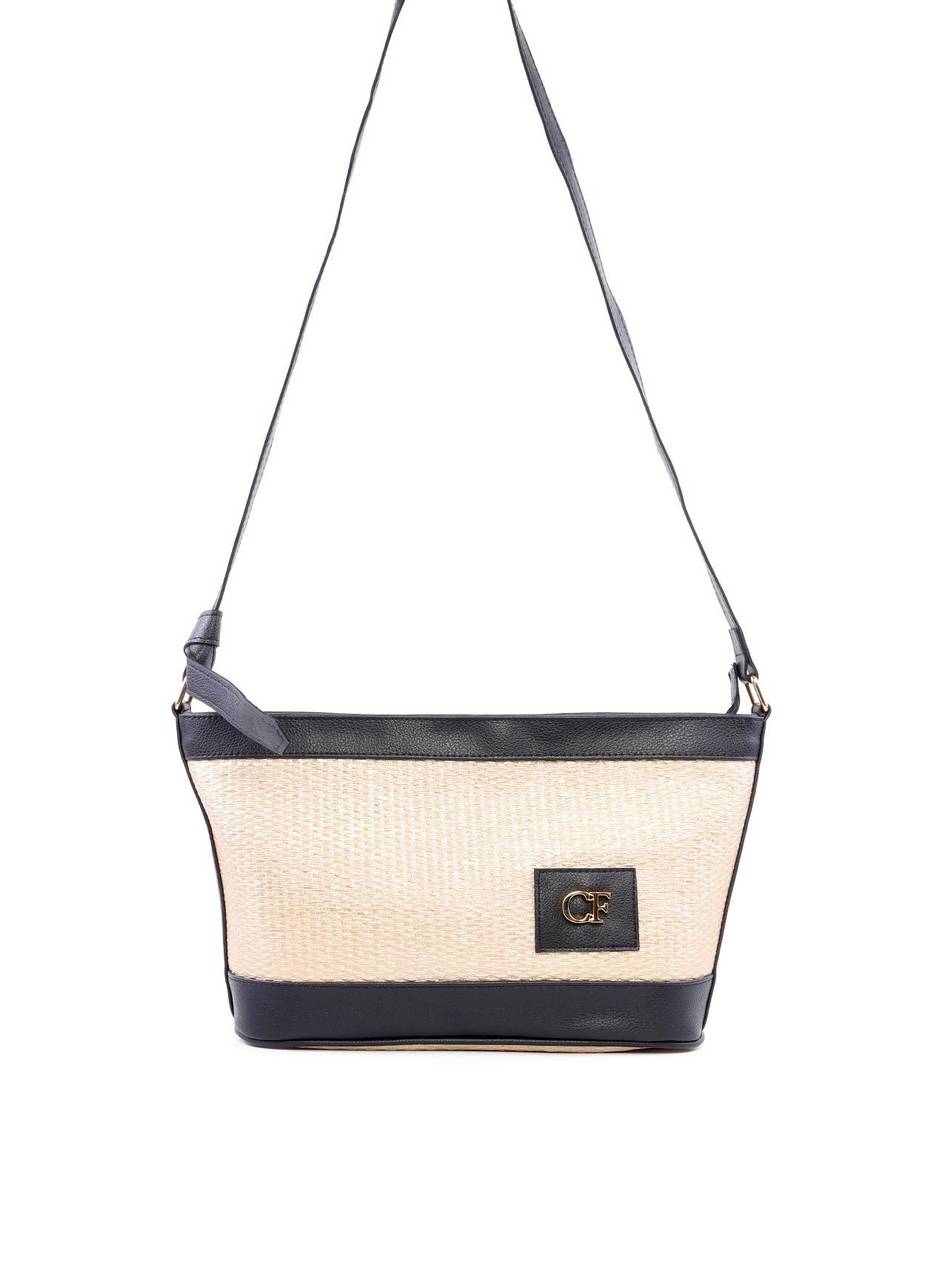 Bolsa Tote Palha com Alça Transversal - Preta BSI-6235 - PR