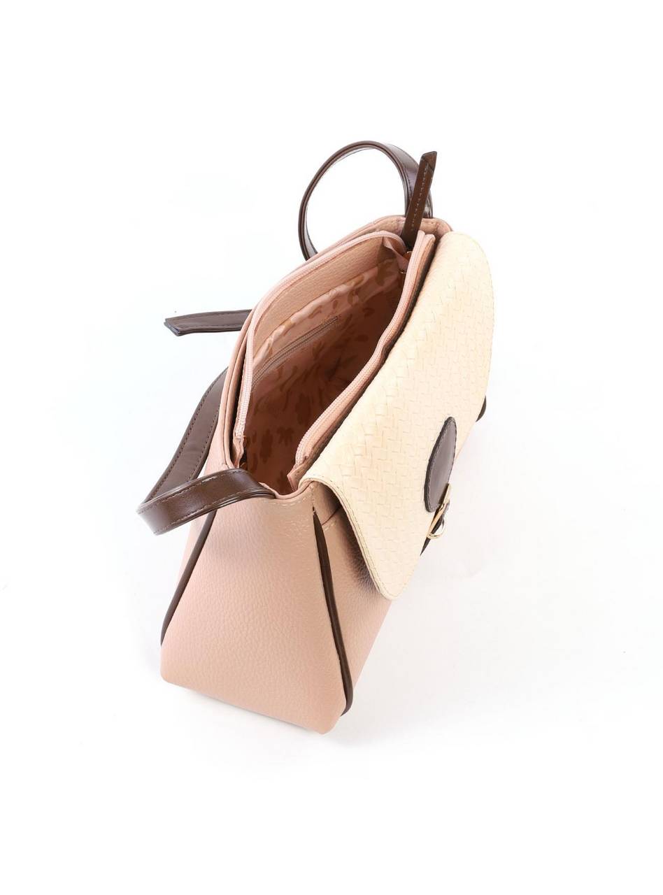 Bolsa Bag Transversal Média com Fivela - Nude BSI-6418 - NU