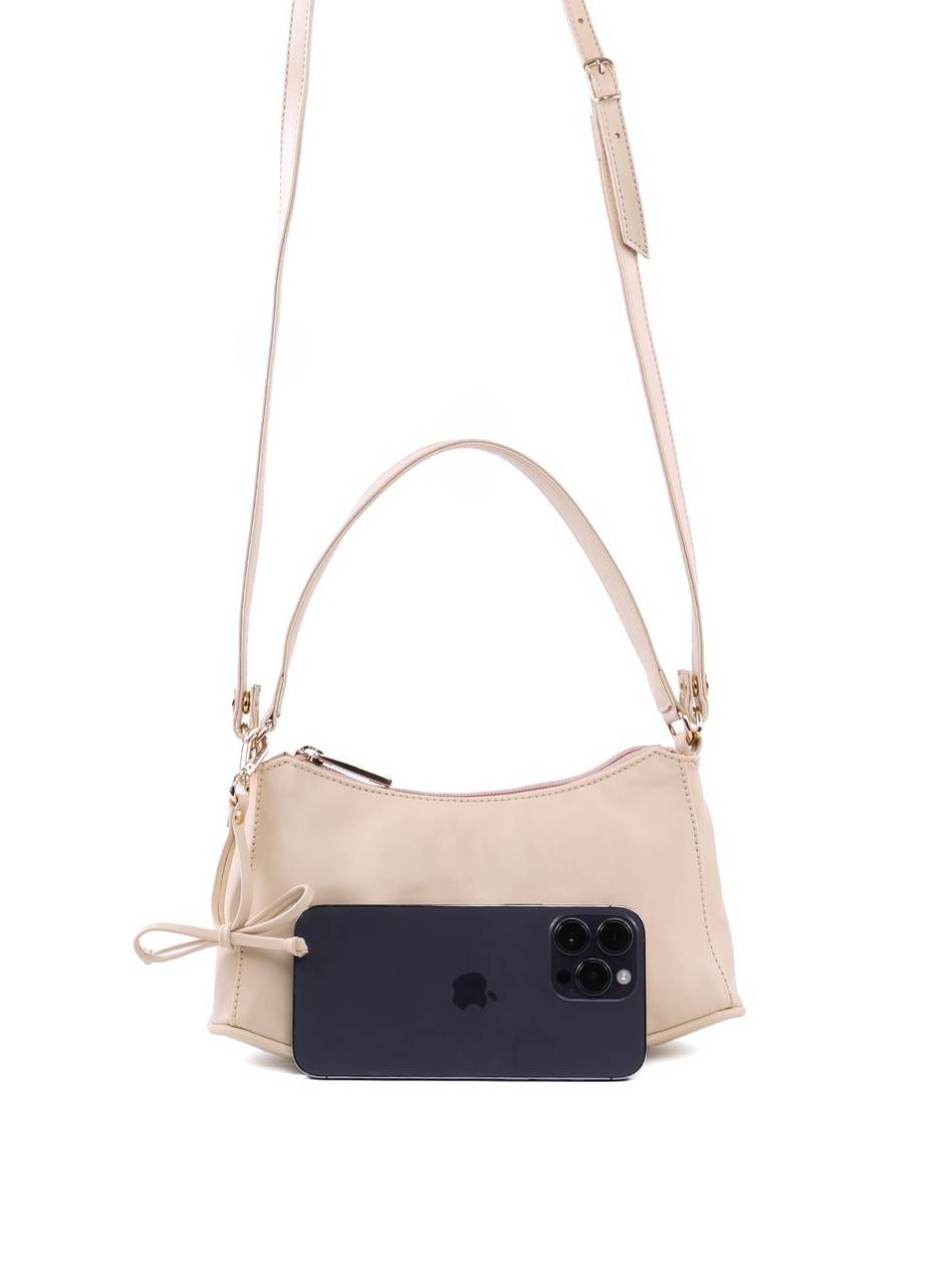 Bolsa Tote Pequena com Laço - Nude BSI-6456 - NU