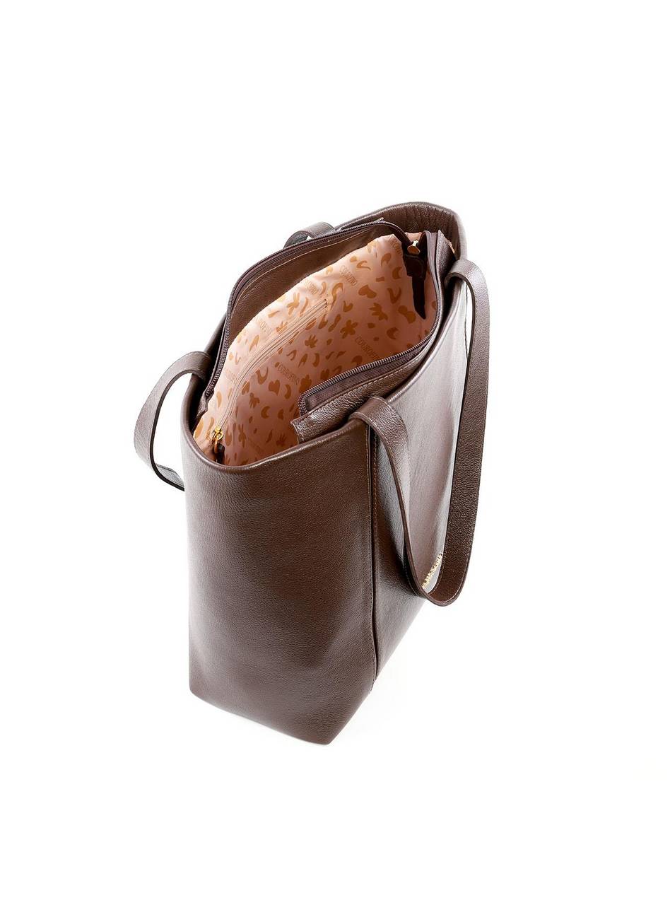 Bolsa Shopper Clássica com Costura - Cacau BSI-6439 - CA