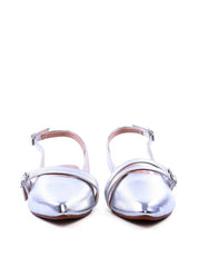 Sandália Slingback com Fivelas Laterais - Prata SDI-11736 - PT