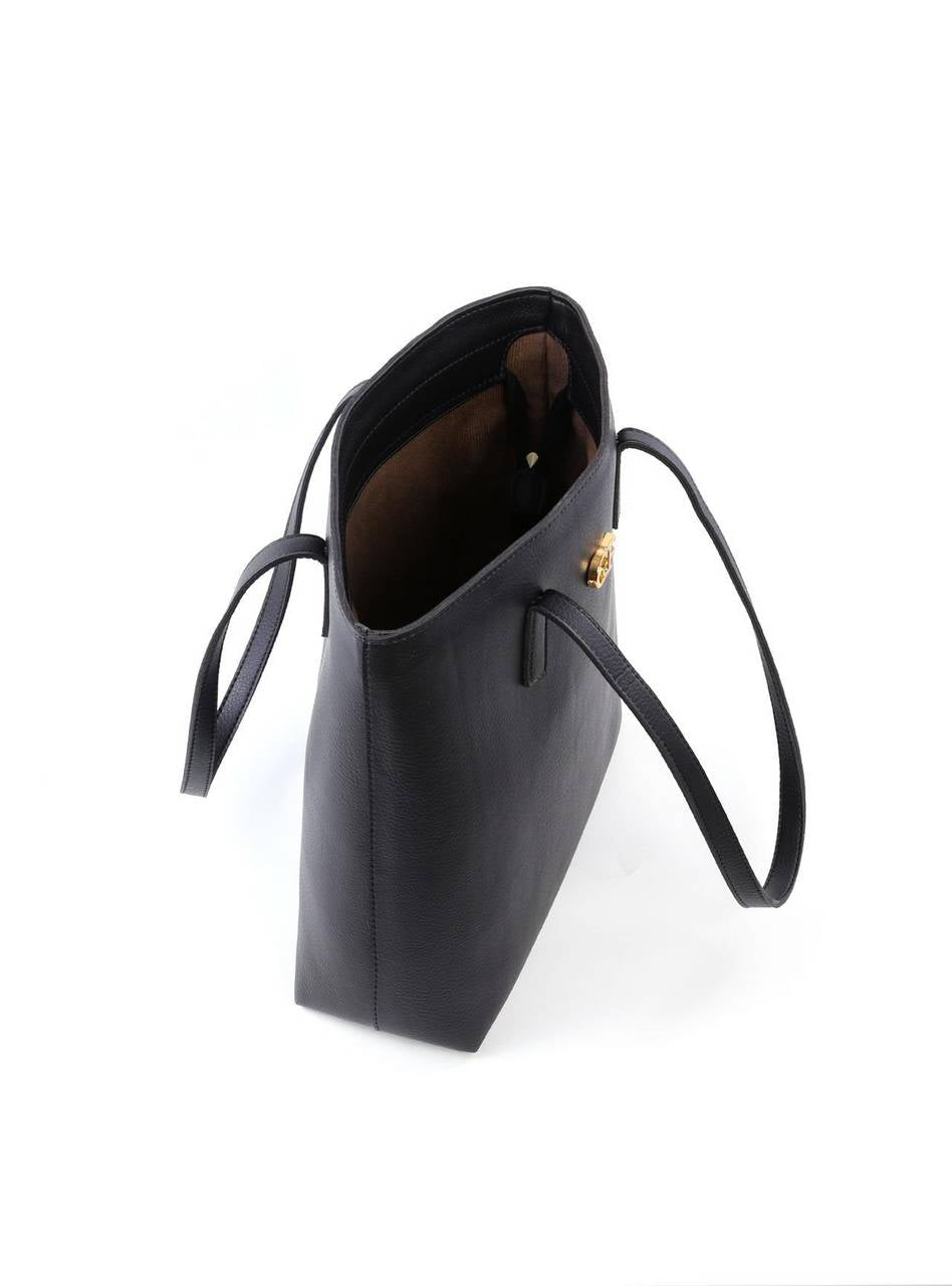 Bolsa Shopper com Placa Central Superior - Preta BSI-6150 - PR