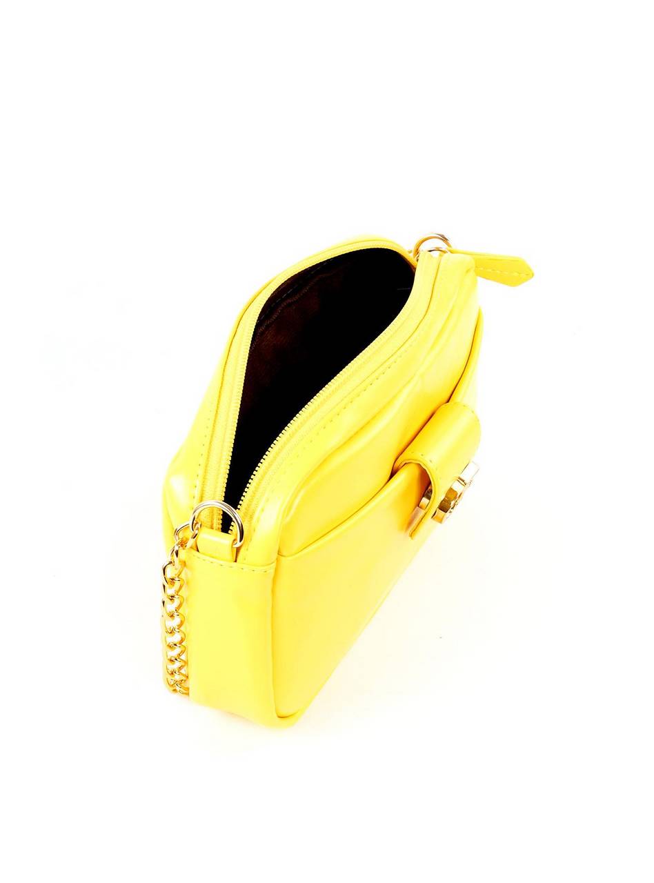 Bolsa Tote Pequena com Alça de Corrente - Amarela BSI-6328 - AM