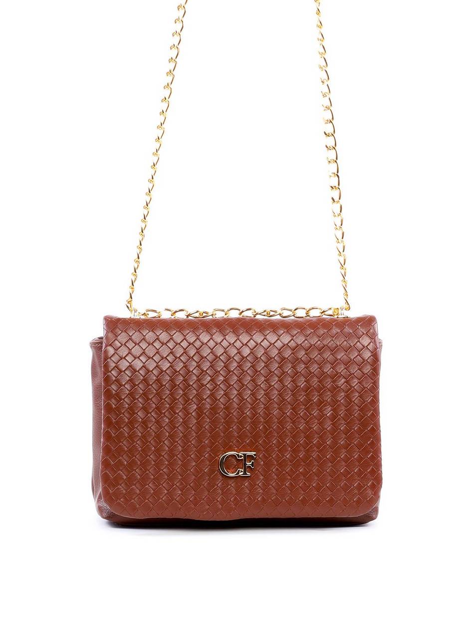 Bolsa Satchel Quadrada em Tressê - Cacau BSI-6230 - CA