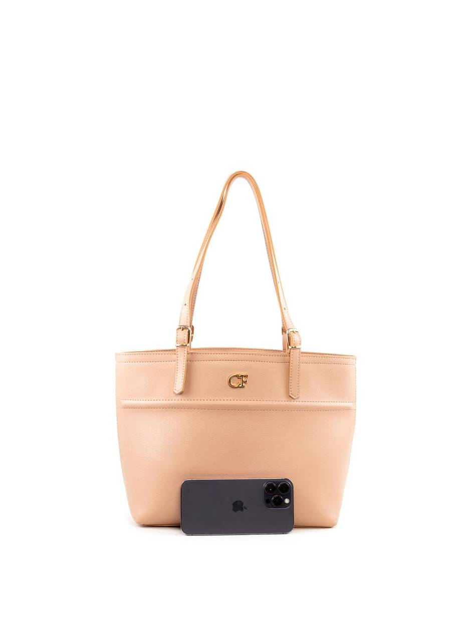 Bolsa Shopper Detalhe Costura e Alça Fivelas - Nude BSI-6376 - NU