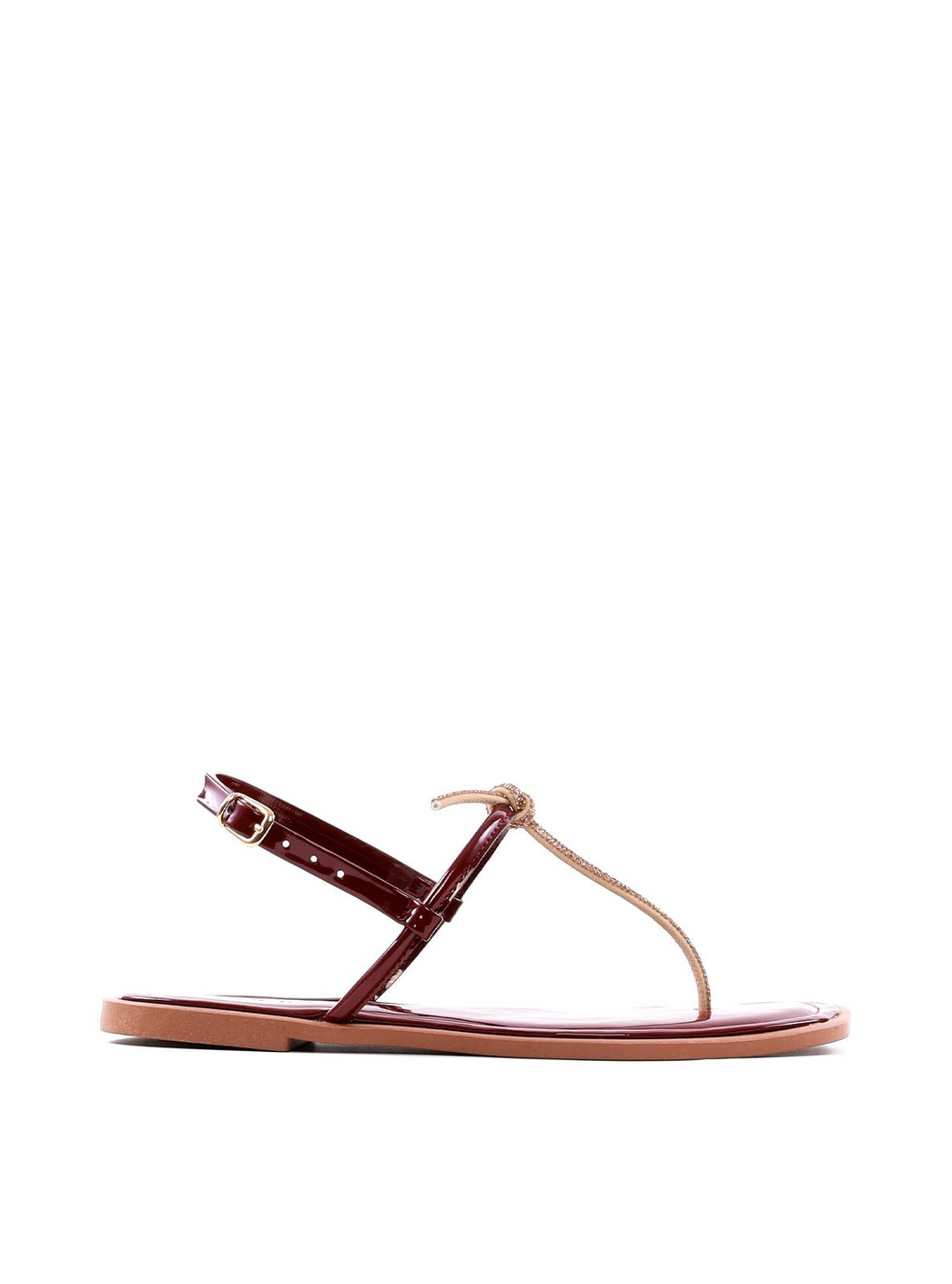 Sandália Rasteira de Dedo com Strass SDI-12248 - VE