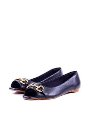 Sapatilha Peep Toe Enfeite Bridão - Preta SDI-11982 - PR