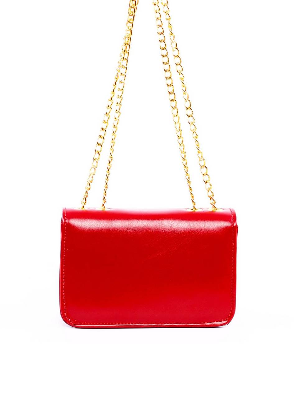 Bolsa Satchel Quadrada com Alça de Corrente - Vermelha BSI-6287 - VE