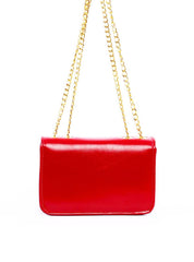 Bolsa Satchel Quadrada com Alça de Corrente - Vermelha BSI-6287 - VE