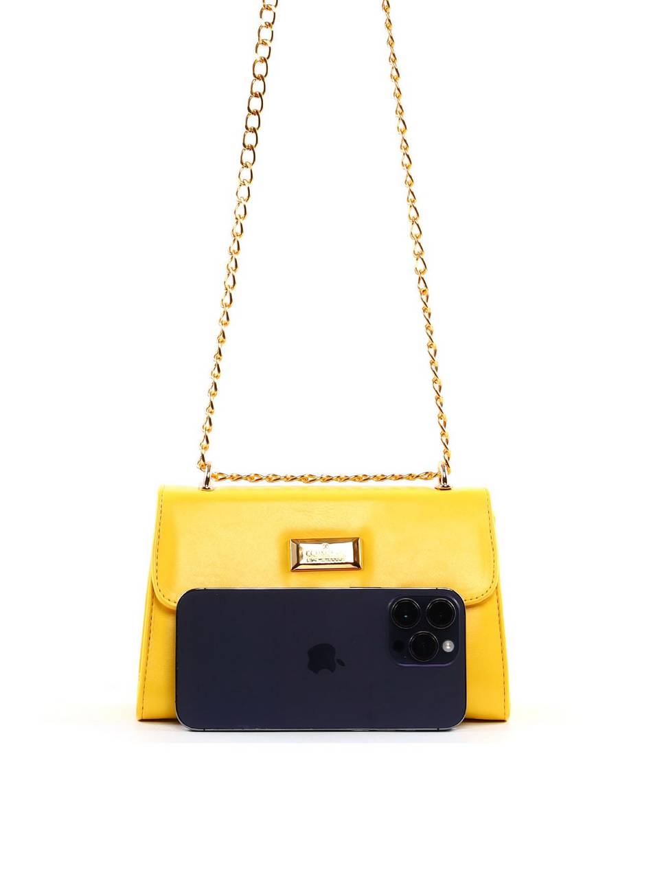 Bolsa Clutch Corrente Pequena - Amarela BSI-5544 - AM