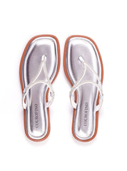 Rasteira Feminina com Tiras e Strass SDI-12242 - PT