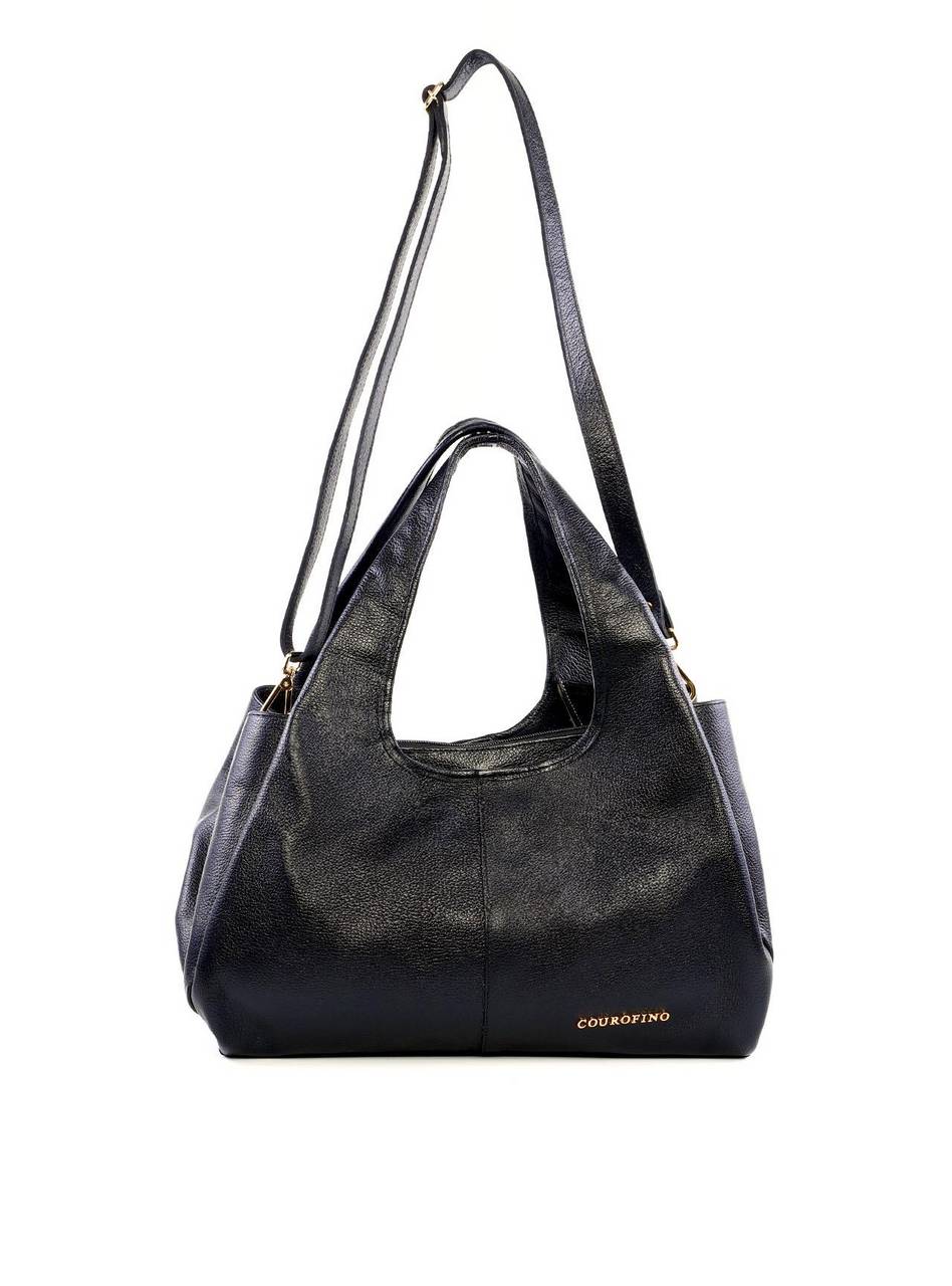 Bolsa Hobo com Três Divisórias - Preta BSI-6245 - PR
