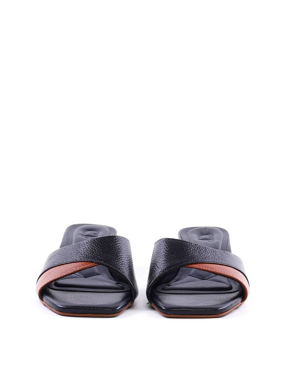 Tamanco com Salto Kitten Bicolor - Preta SDI-12080 - PR