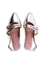 Sandália Slingback com Fivelas Laterais - Ouro SDI-11736 - AU