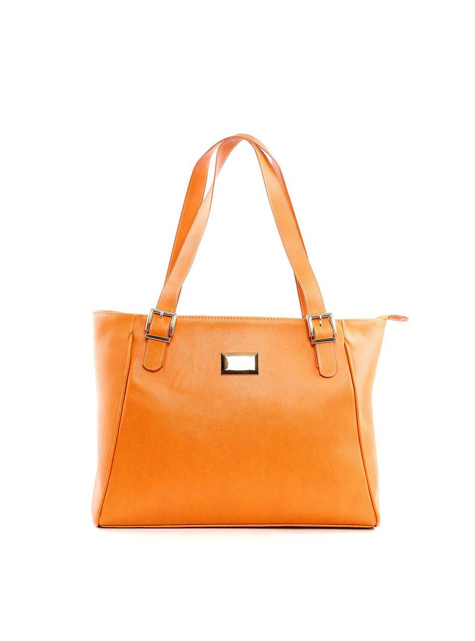 Bolsa Tote com Maxi Fivelas Frontais - Mostarda BSI - 6180 - MT