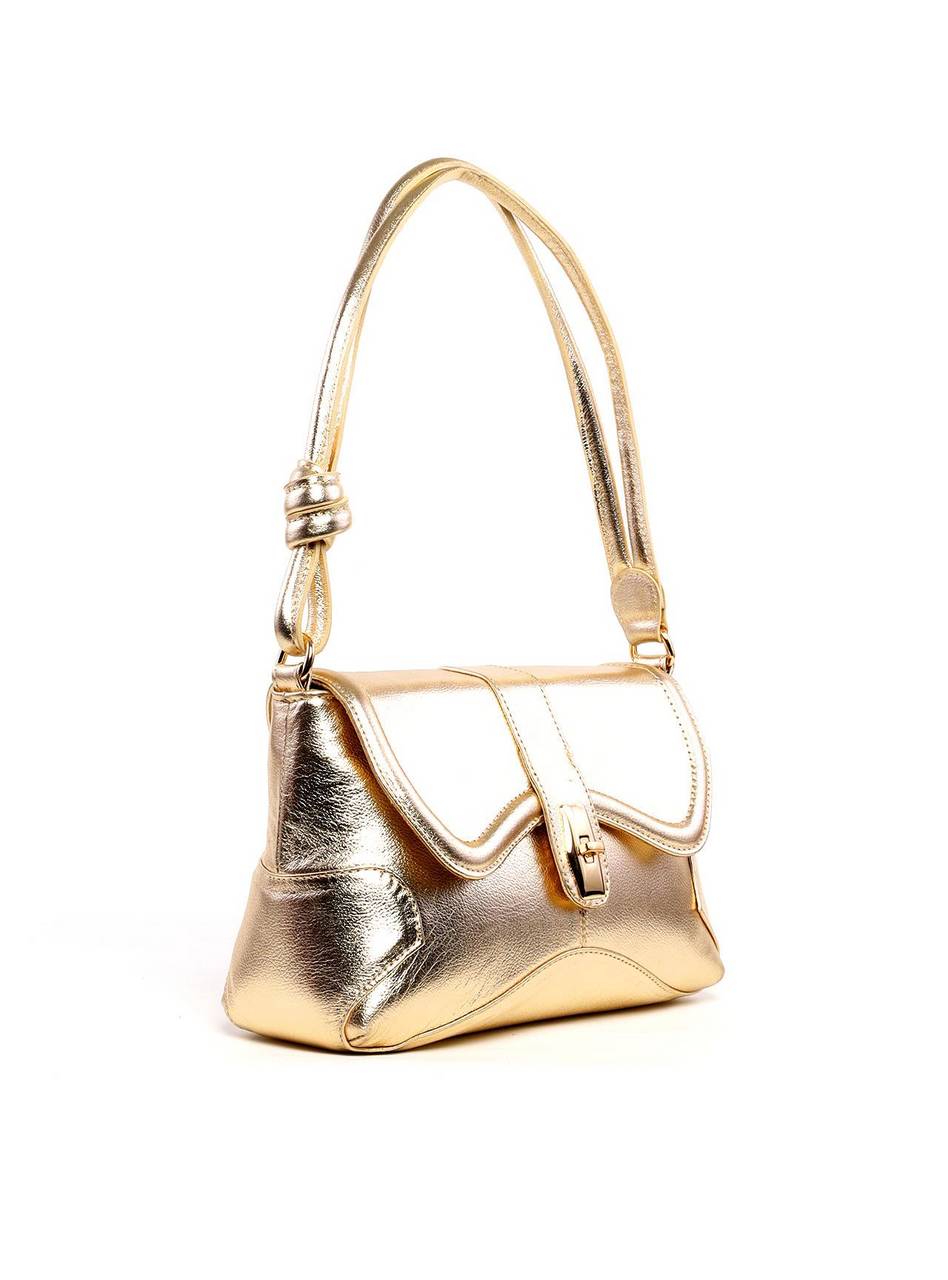 Bolsa Satchel com Costuras - Ouro BSI-6249 - AU