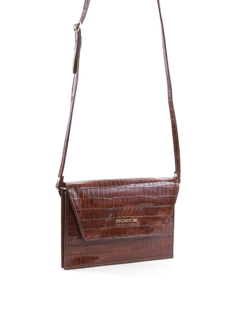 Bolsa Clutch Transversal Croco - Cacau BSI-6416 - CA