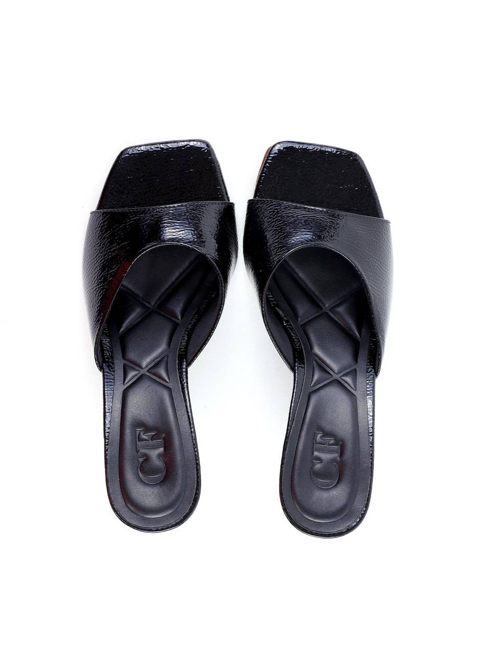 Tamanco Anabela Tira Única - Preta SDI-11894 - PR