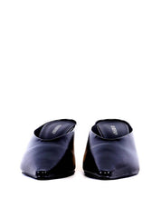 Mule de Bico Fino com Salto Anabela Cromado - Preto SD-12011 - PR