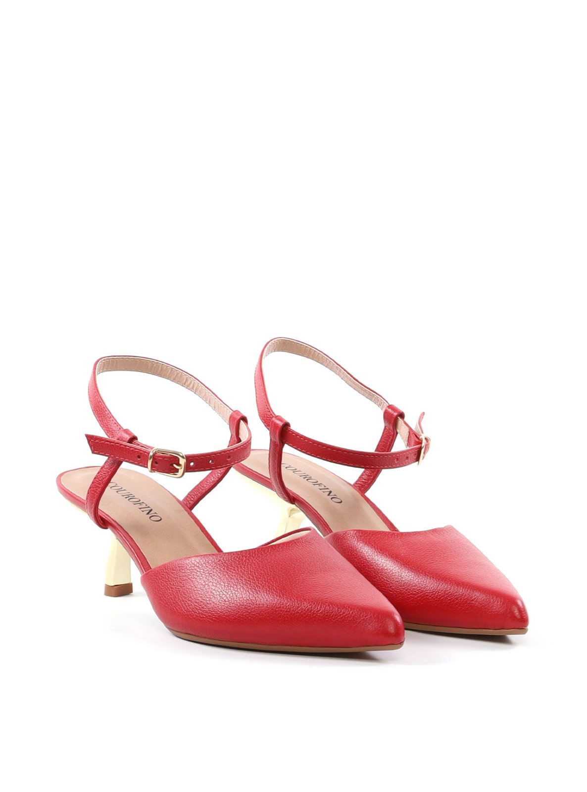Scarpin Slingback com Salto Orgânico Metalizado SDI-12250 - VE