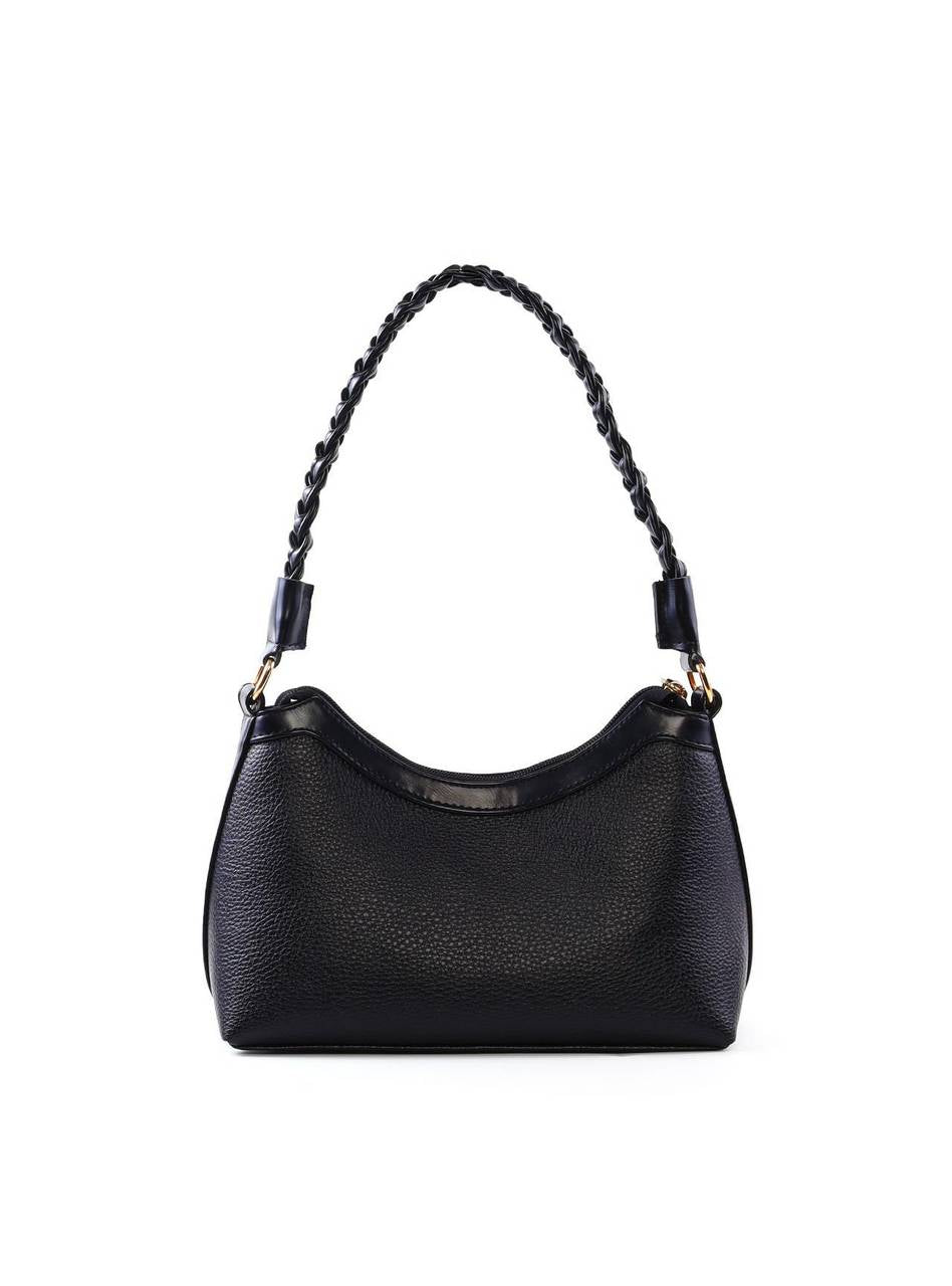 Bolsa Baguette Alça Trançada - Preta BSI-6402 - PR