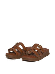 Sandália Flatform com Tiras Entrelaçadas e Fivela - Castor SDI-11659 - CS
