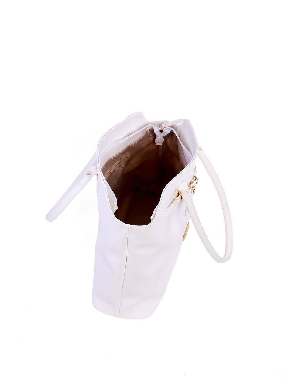 Bolsa com Detalhe de Cinto e Ilhós Frontal - Branca BSI-6187 - BR