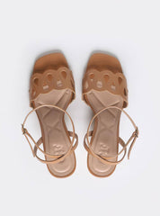 Sandália Feminina Couro Salto Taça - Castor SDI-11527 - CS