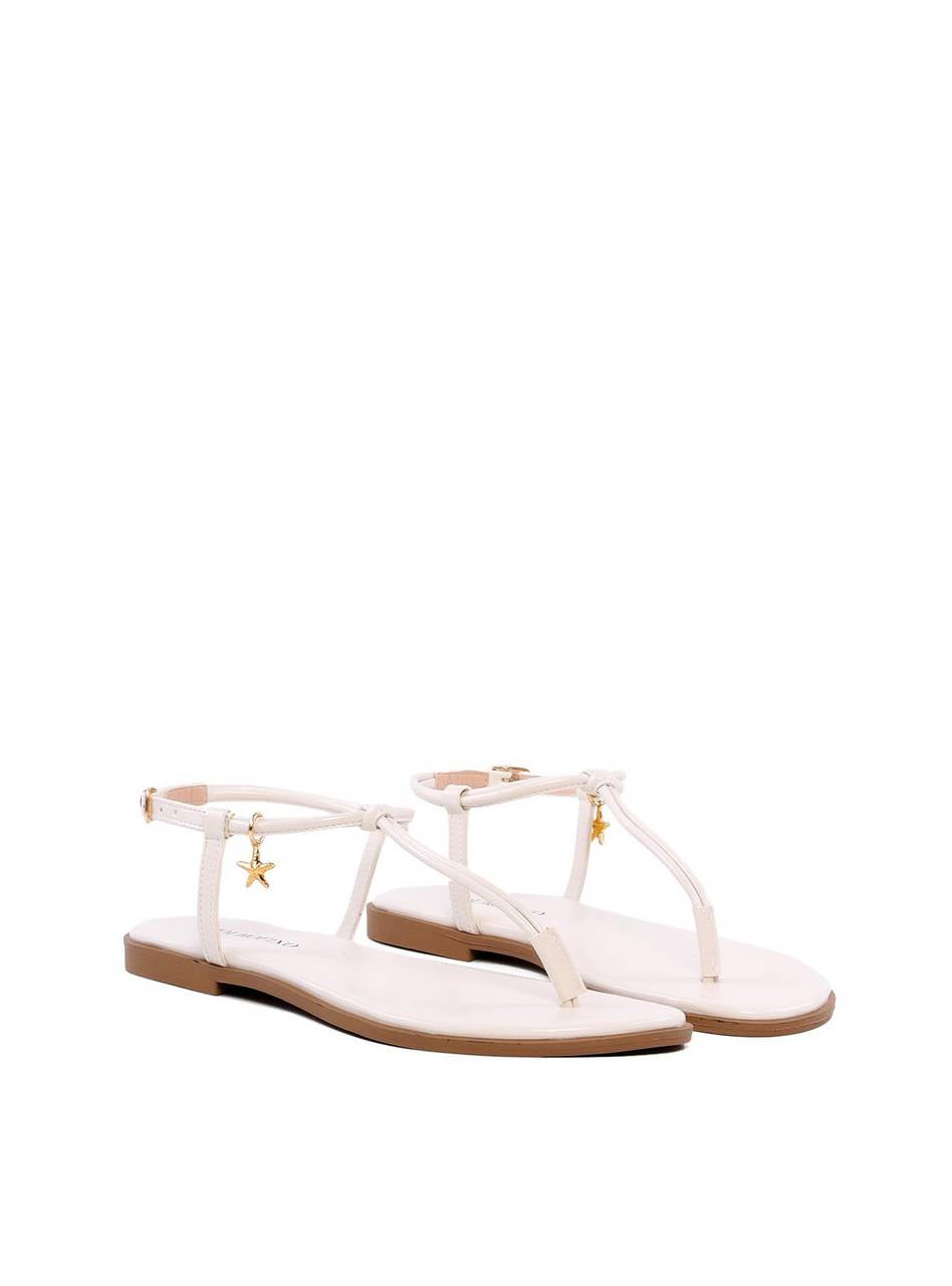 Sandália Rasteira Flat com Pingente SDI-12204 - FE