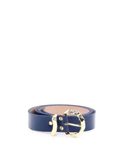 Cinto Feminino Largo de Couro com Fivela e Passador Orgânico - Azul CTI-992 - AZ