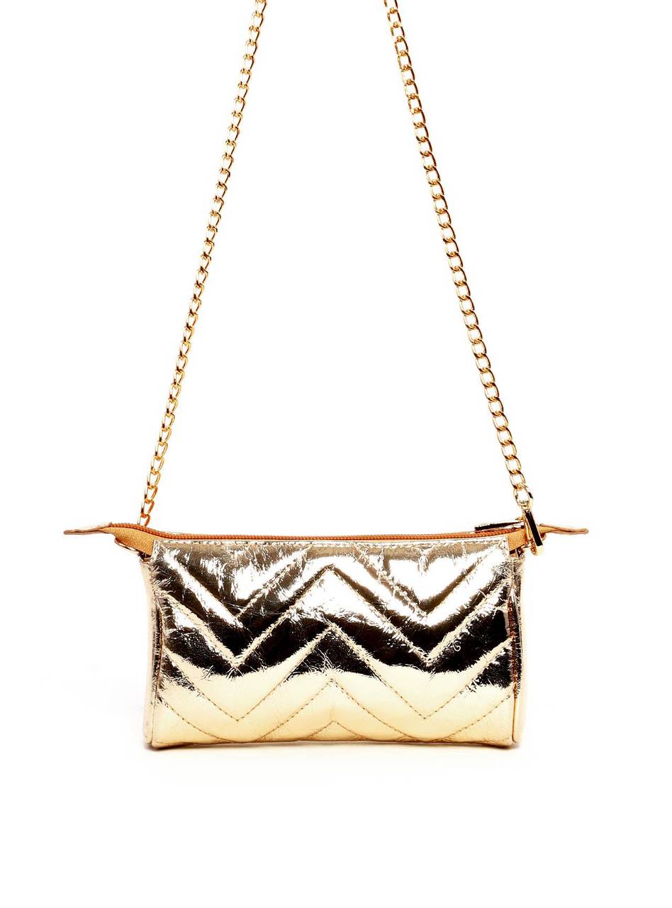 Bolsa Solange Clutch em Matelassê - Ouro BSI-6299 - AU