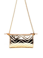 Bolsa Solange Clutch em Matelassê - Ouro BSI-6299 - AU