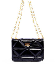 Bolsa Satchel Metalassê com Alça Transversal - Preta BSI-6286 - PR