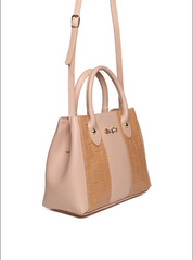 Bolsa Tote Mão Transversal Pequena - Nude BSI-5766 - NU
