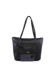 Bolsa Shopper Bag Charm Laço - Preta BSI-6381 - PR