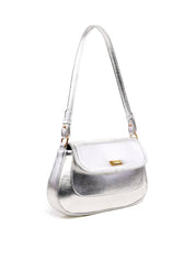 Bolsa Baguette Alça Dupla - Prata BSI-6298 - PT