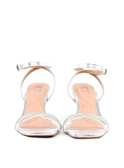 Sandália com Tira em Strass - Prata SDI-11901 - PT