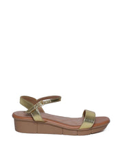 Sandália Anabela Tira Única Confort - Ouro SDI-11655 - AU