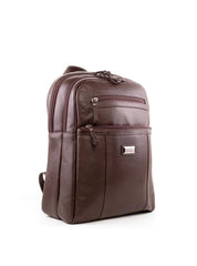 Mochila Executiva com Bolso Frontal em Couro - Cacau MEI-460 - CA